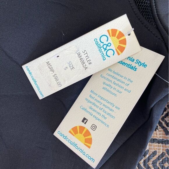 C&C California Womens Black Pullover Top SZ S NWT - Picture 12 of 15